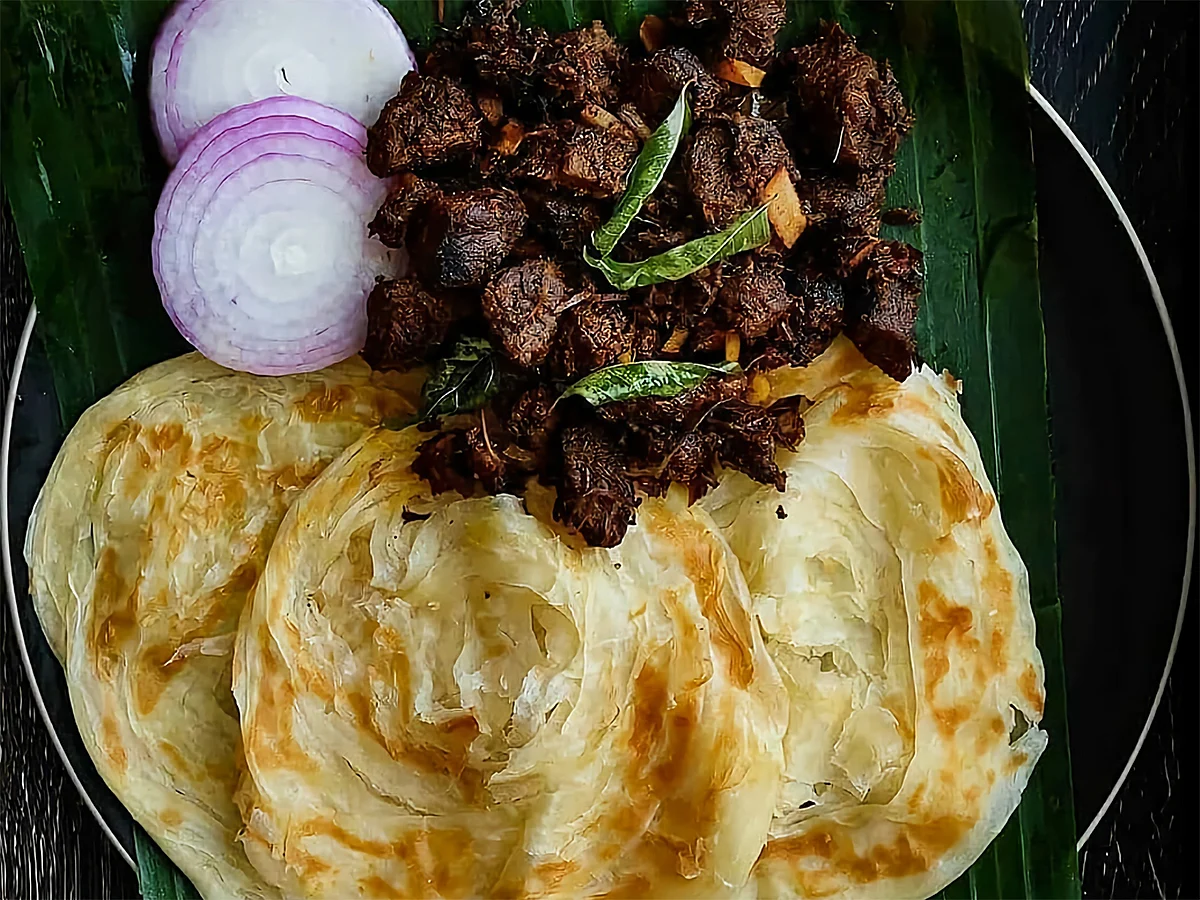 porotta and beef fry