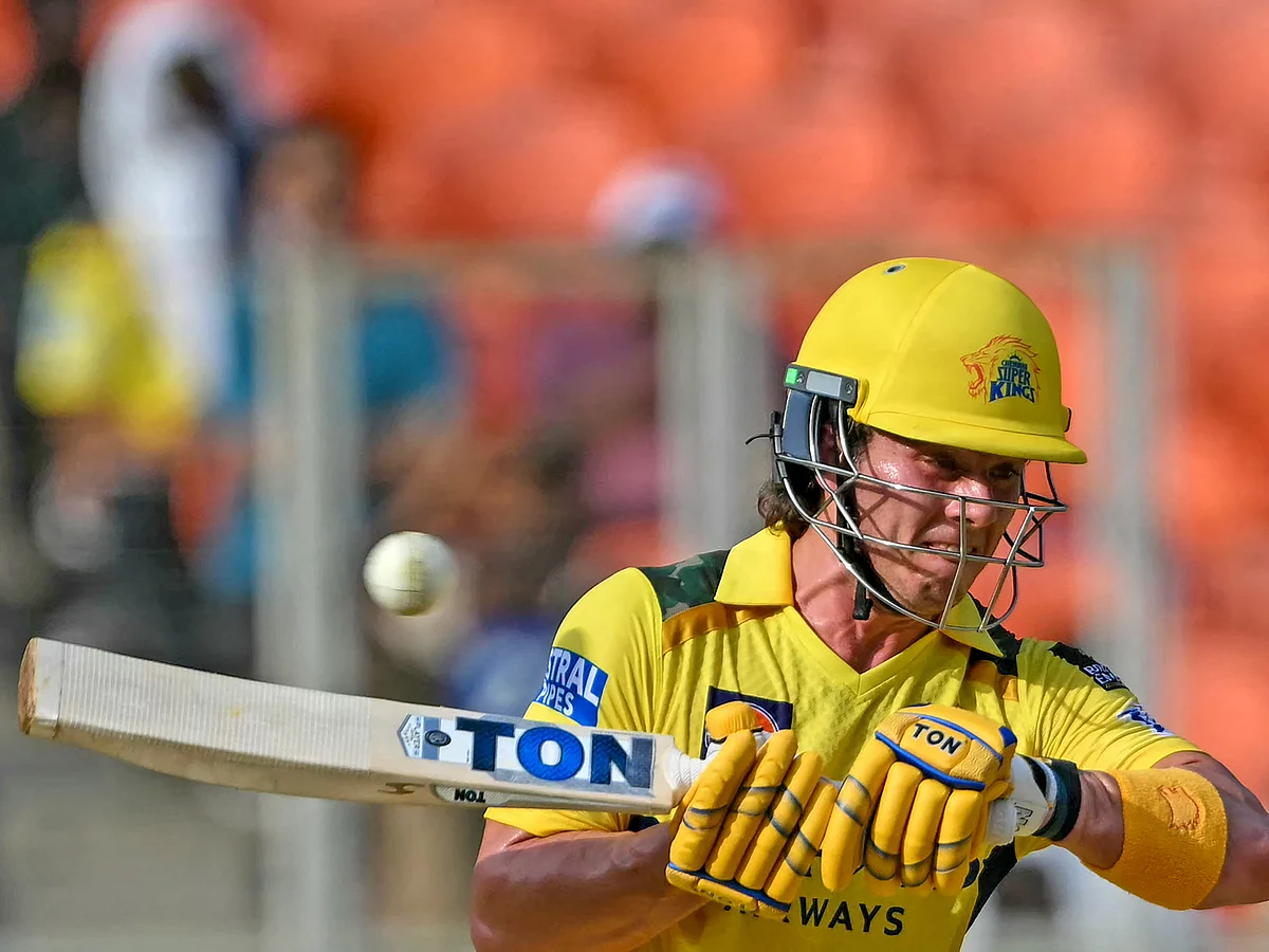 Dewald Brevis plays a shot during the Indian Premier League (IPL) on May 25, 2025. He made his Test debut for South Africa on June 28, 2025.
