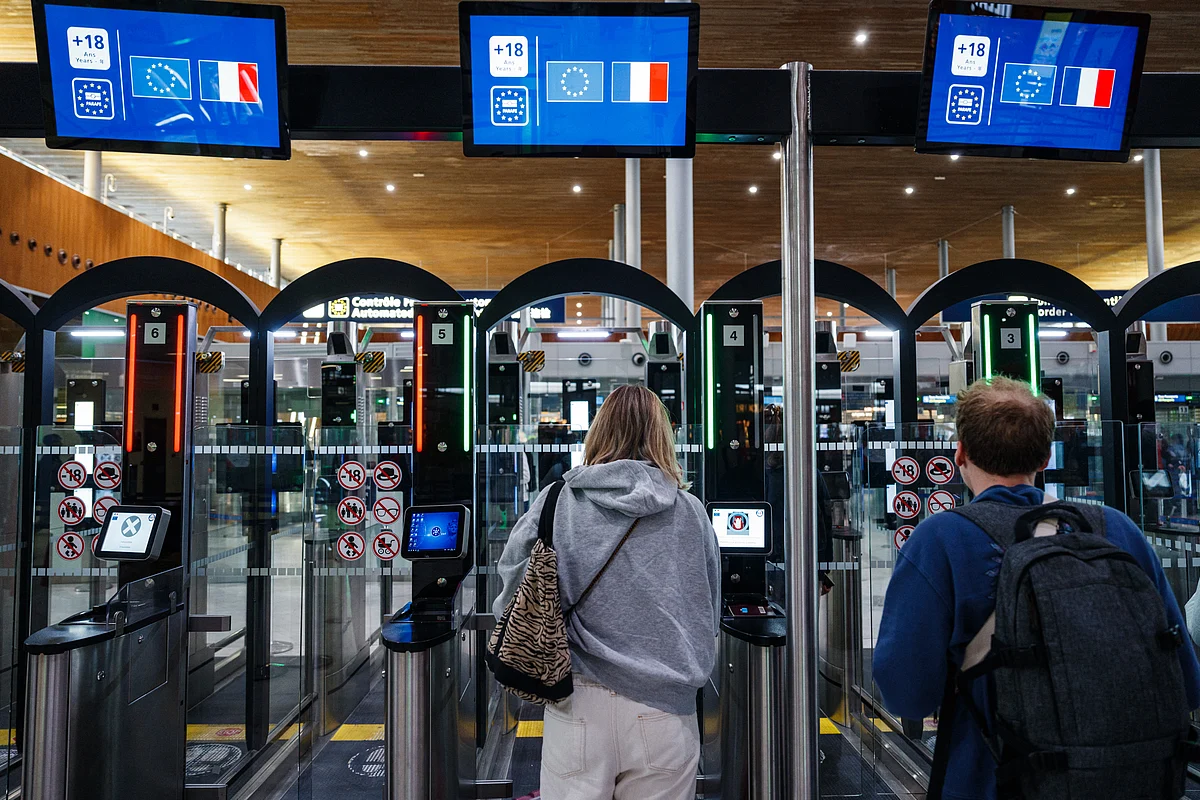 Passengers to go through a facial recognition verification system at the Terminal 2E of Roissy-Charles de Gaulle airport in Paris