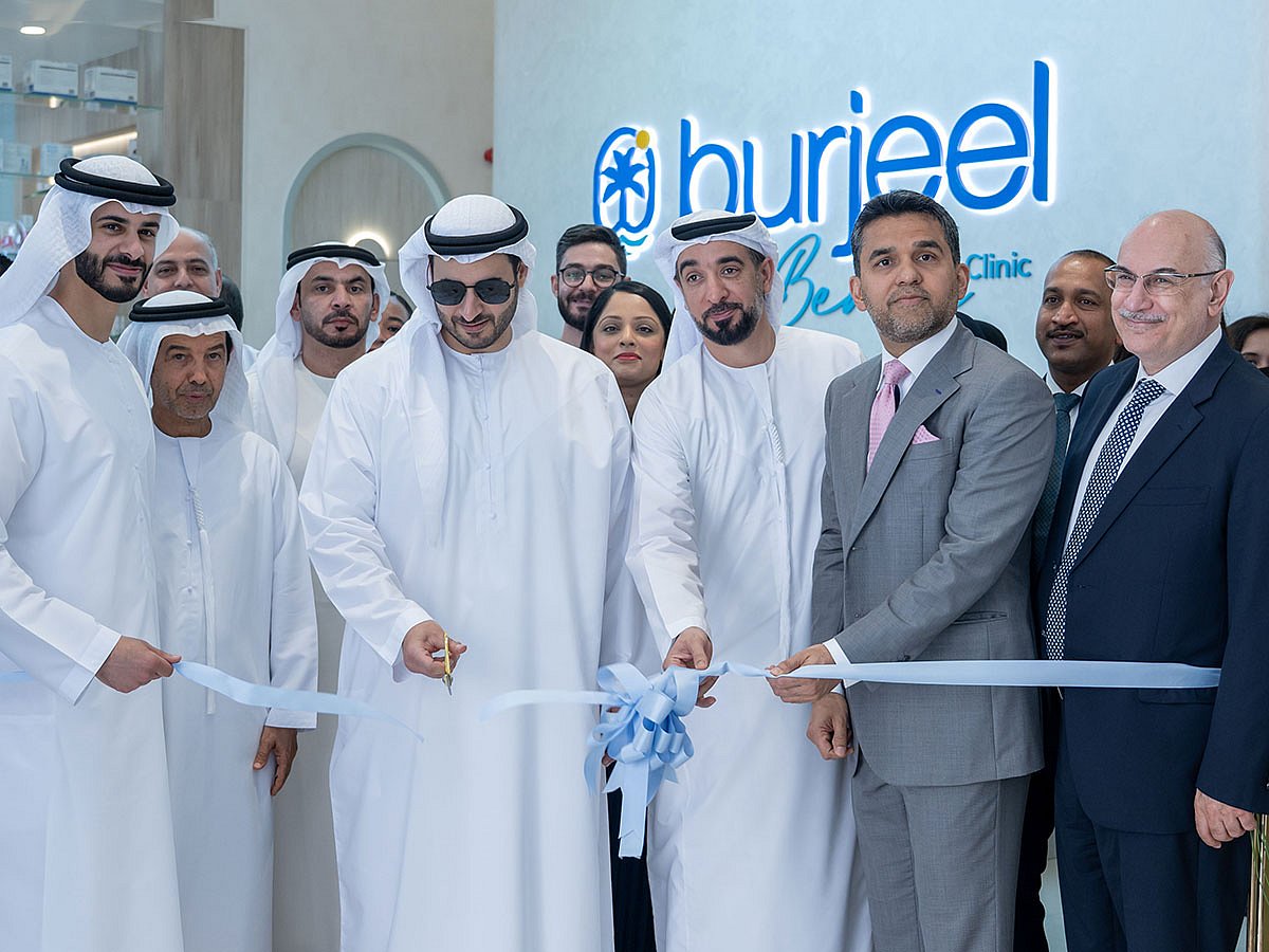 Sheikh Zayed bin Saeed bin Zayed Al Nahyan and Sheikh Hamdan bin Saeed bin Zayed Al Nahyan launching Burjeel by the Beach Clinic at Saadiyat Island.