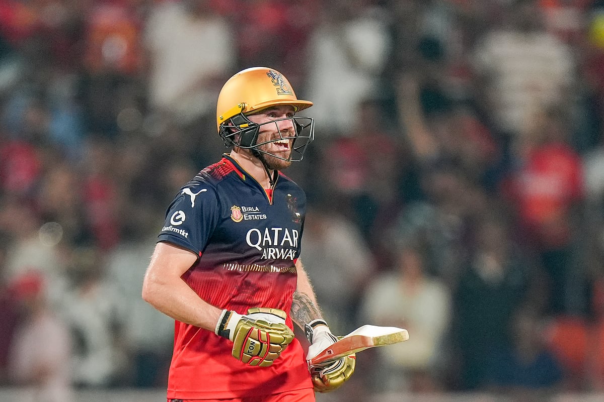 Phil Salt celebrates after guiding Royal Challengers Bengaluru to an eight-wicket win against Punjab Kings in Qualifier 1 on Thursday.