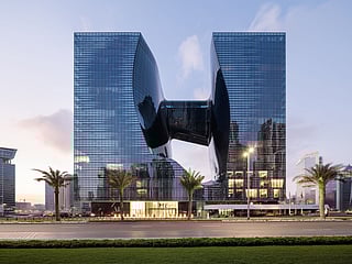 Inside Dubai's 'Ice Cube' penthouse that floats over Business Bay