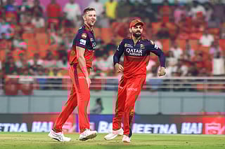 Suyash Sharma and Josh Hazlewood star as Royal Challengers Bengaluru, storm into fourth final in Indian Premier League (IPL) history, with 8-wicket win over Punjab Kings in Qualifier 1 clash of 2025 edition in New Chandigarh on Thursday. IANS Photos