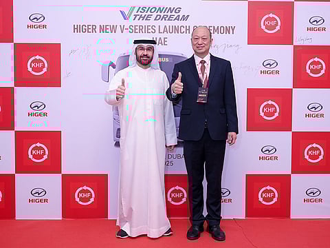 From left: Khalid Al Qassim, CEO, KHF Automotive L.L.C & Gary Jiang, Overseas General Manager, Higer Bus Company Limited