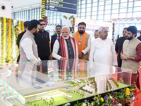 Indian Prime Minister Narendra Modi during the inauguration of the airport.