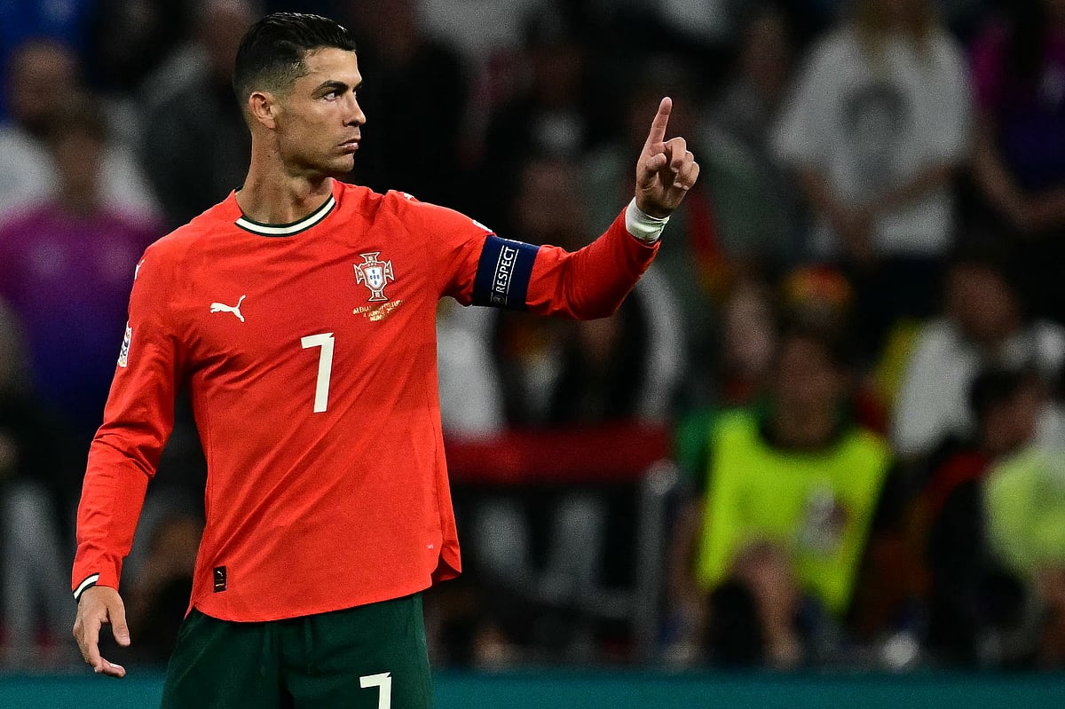 Portugal's forward Cristiano Ronaldo reacts during the Uefa Nations League semi-final against Germany in Munich on Wednesday.