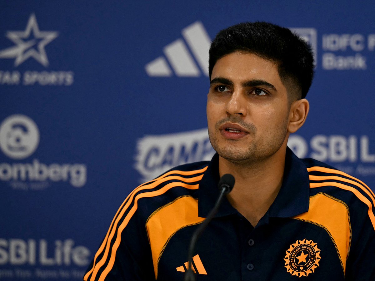 Indian cricket captain Shubman Gill addresses a pre-departure press conference  at BCCI headquarters in Mumbai, ahead of India's tour of England for Test series.