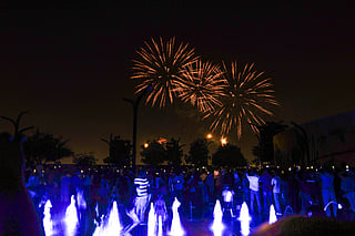 Eid Al Adha 2025 fireworks at Aljada in Sharjah. 