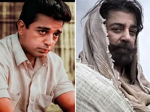 Kamal Haasan in 1987's instant masterpiece 'Nayakan' and 'Thug Life'. Comparisons will keep on being made between the two, and none of which will end well for 'Thug Life'. 