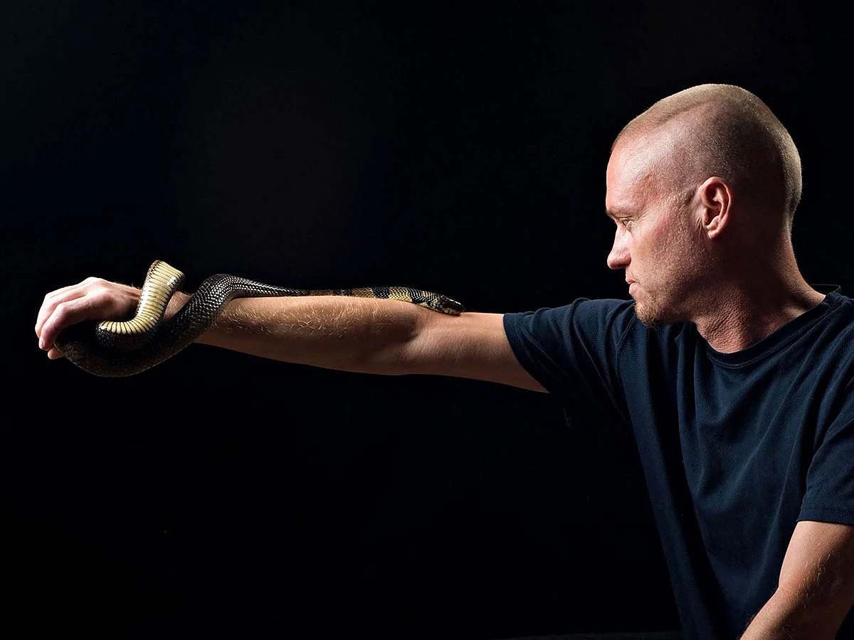 Tim Friede has exposed himself to snake venom hundreds of times with an aim to build up immunity.