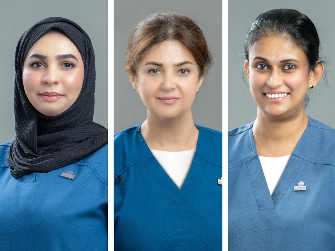 Sabreen Wahbeh, Shahrzad Sharifi and Vandana Vasudevan are working at Dubai Health facilities.