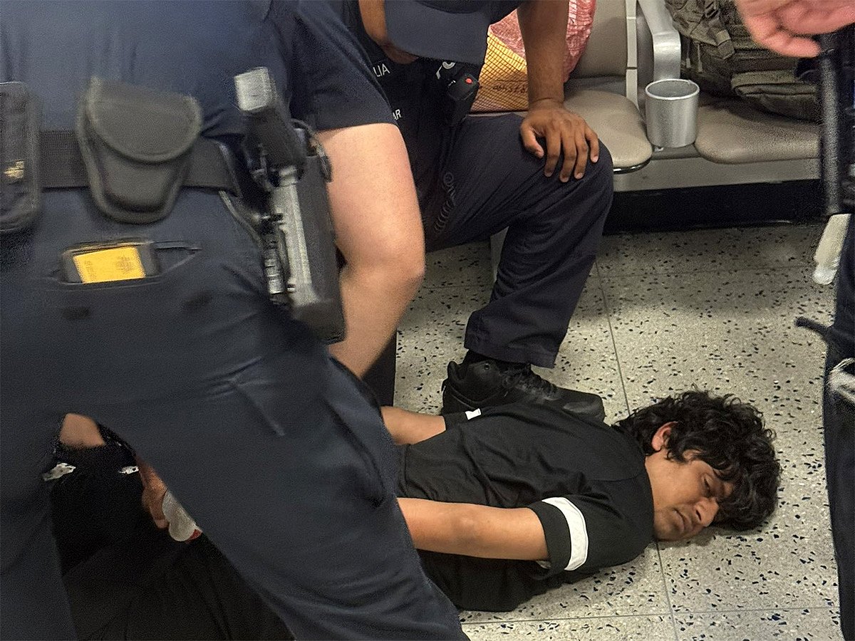 Indian student handcuffed and pinned to the floor at an airport in the United States before he was deported