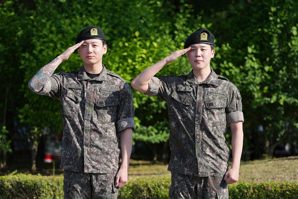 BTS stars Jung Kook (left) and Jimin.