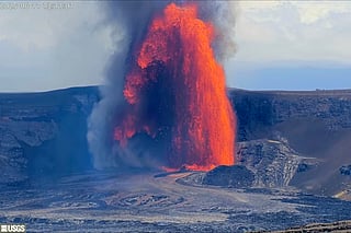 Lava erupts from Hawaii's Kilauea volcano