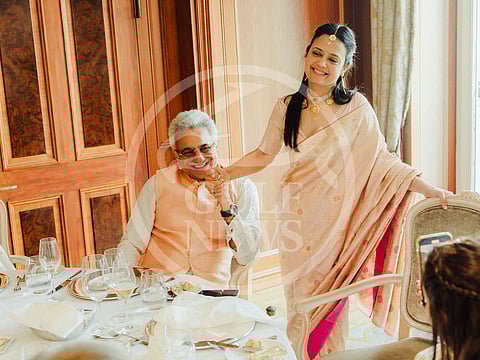 Mahua Moitra with husband Pinaki Mishra.