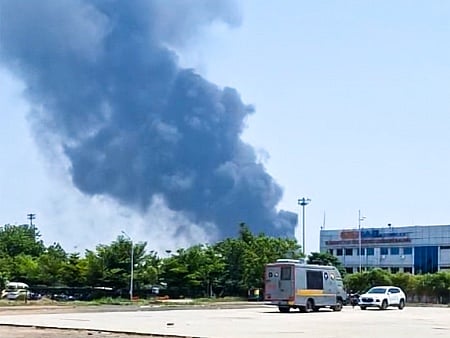 Video footage showed the aircraft with its landing gear still extended shortly after takeoff and slowly descending.
