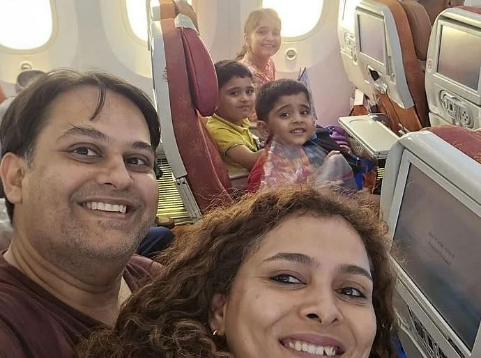 Dr. Komi Vyas, husband Pratik Joshi, and their children onboard the doomed AI171 flight