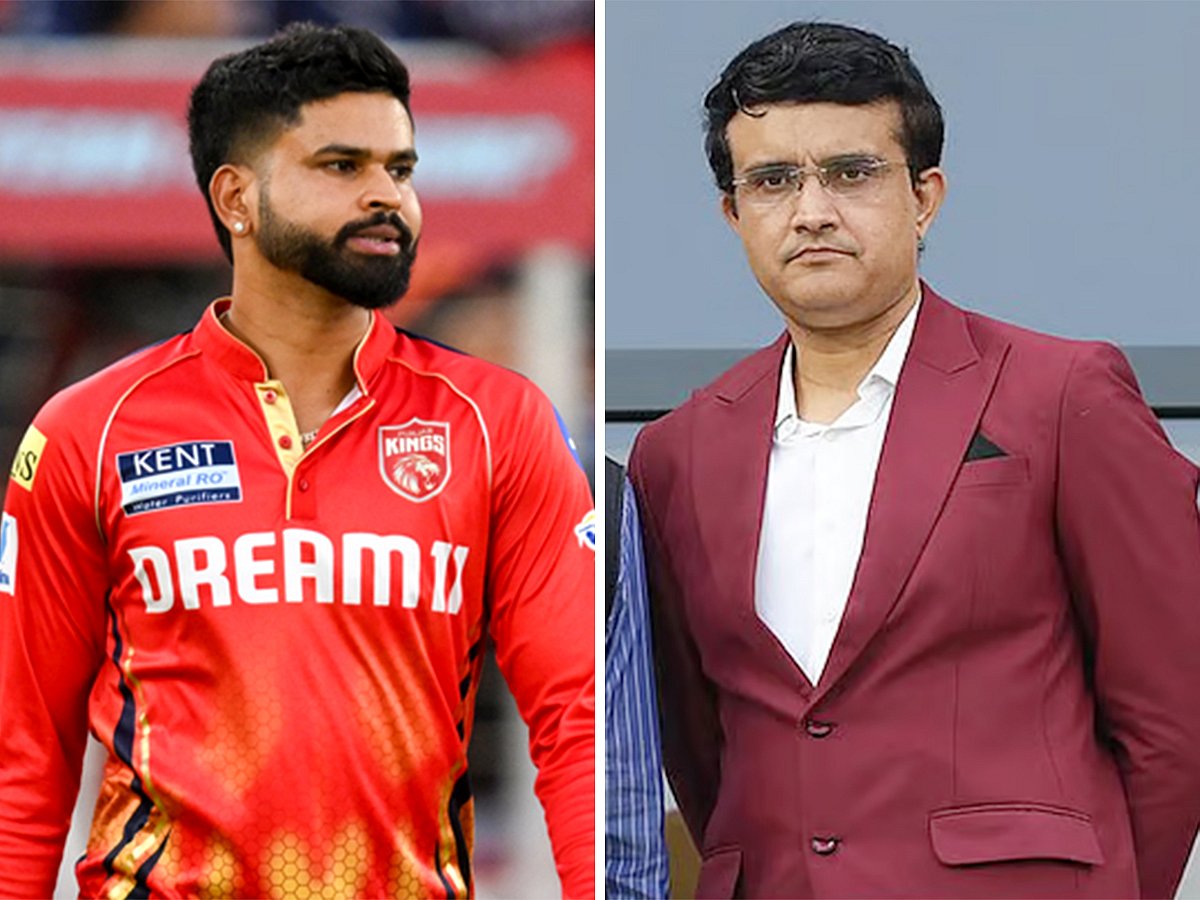 Shreyas Iyer (left) and Sourav Ganguly