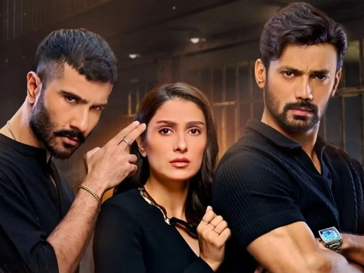 Ayeza Khan, Feroze Khan, and Zahid Ahmed in Humraaz 