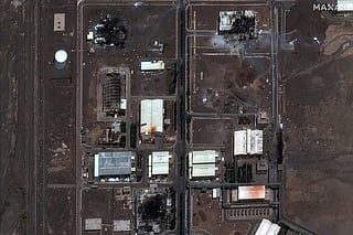 The Natanz nuclear facilities (Shahid Ahmadi Roshan Nuclear Facilities) near Ahmadabad in Iran.