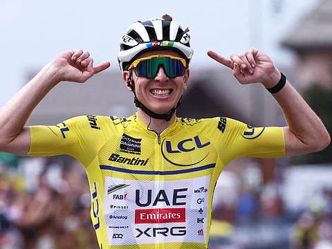 UAE Team Emirates XRG's Slovenian rider Tadej Pogačar  