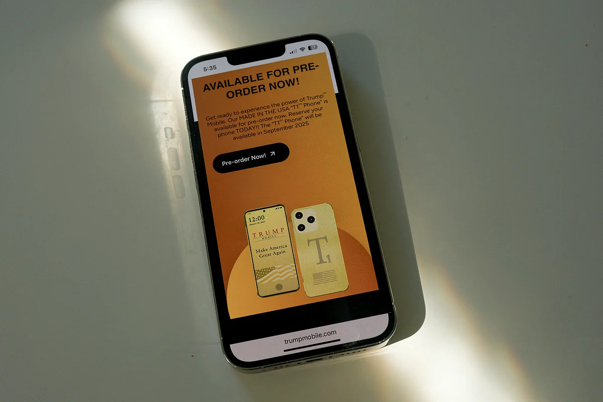 The website for The Trump Organization's mobile phone service and a Trump-branded smartphone.
