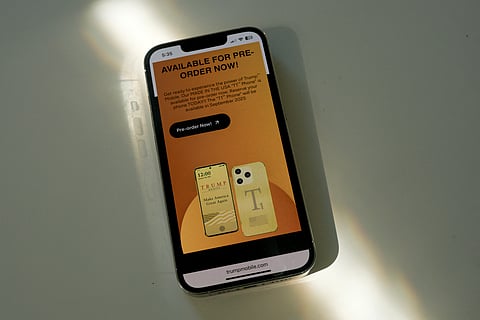 The website for The Trump Organization's mobile phone service and a Trump-branded smartphone.