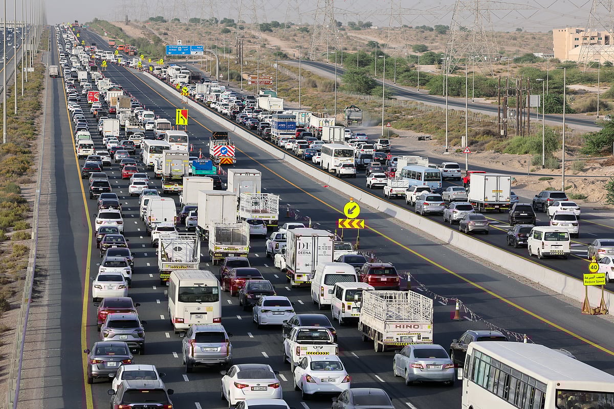 Stock Emirates road traffic