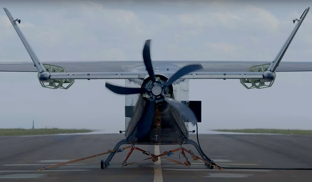 Screengrab of the Eve air taxi, or electric vertical take-off and landing (eVTOL) aircraft, undergoing tests in Brazil. Embraer-owned Eve has announced the sale of 50 flying vehicles to Revo in $250-million deal at thhe ongoing Paris Air Show.