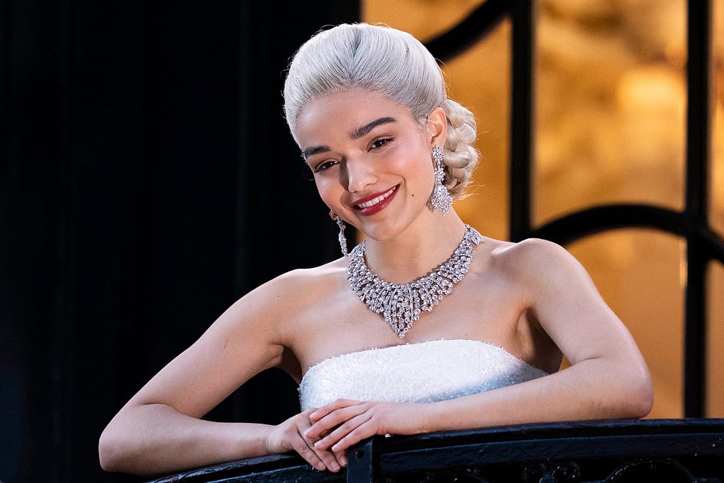 Rachel Zegler performs the song 'Don't Cry For Me Argentina' from The London Palladium Theatre balcony during a performance of Evita on Wednesday, June 18, 2025, in London. (Photo by Scott A Garfitt/Invision/AP)