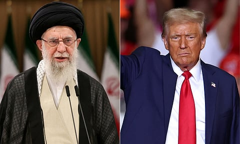  Iran's supreme leader Ayatollah Ali Khamenei and US President Donald Trump.