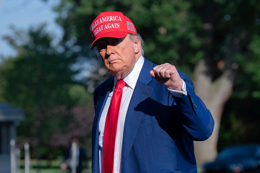 President Donald Trump walks on the South Lawn upon arriving at the White House, Saturday, June 21, 2025, in Washington.