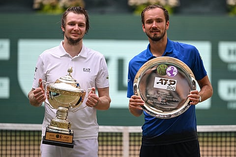 Alexander Bublik sees off Medvedev to claim fifth ATP title in Halle