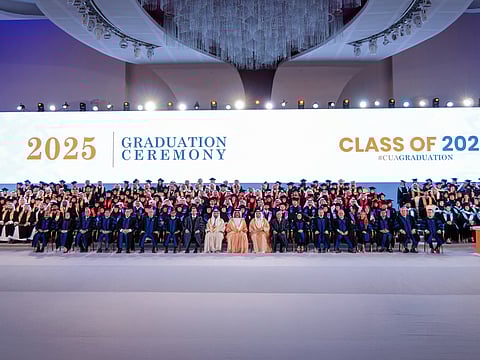 Under the patronage and in presence of Shaikh Ammar Bin Humaid Al Nuaimi, Crown Prince of Ajman and Chairman of Ajman Executive Council, City University Ajman celebrated the graduation of its ninth cohort for the academic year 2025