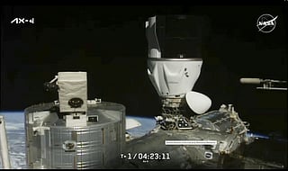 Spaceship carrying astronauts from India, Poland, Hungary, docks with ISS