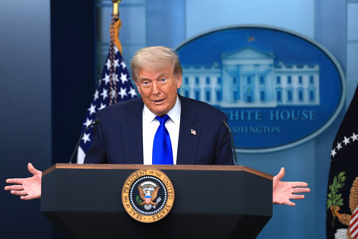 US President Donald Trump answers questions during a press conference on recent Supreme Court rulings in the briefing room at the White House on June 27, 2025 in Washington, DC. The Supreme Court ruled 6-3 that individual judges cannot grant nationwide injunctions to block executive orders, including the injunction on President Trump’s effort to eliminate birthright citizenship in the US. The justices at that time did not rule on Trump’s order to end birthright citizenship but stopped his order from taking effect for 30 days.