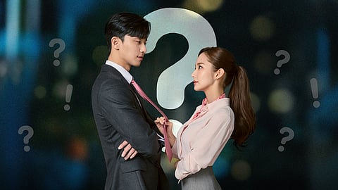 Park Min-young and Park Seo-joon in What's Wrong With Secretary Kim. 