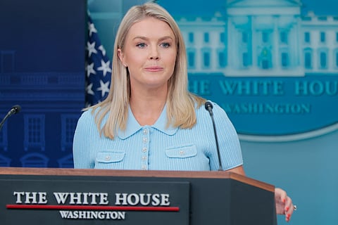 White House Press Secretary Karoline Leavitt speaks during a press briefing in the Brady Press Briefing Room at the White House on June 30, 2025 in Washington, DC. 