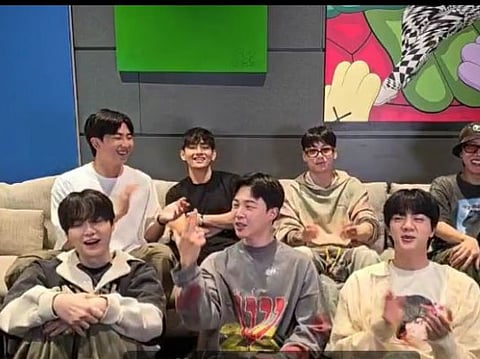BTS appeared live together after three years. 