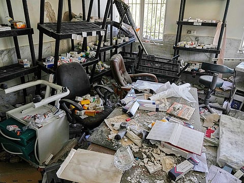The clinic building of the Evin prison sits damaged in Tehran, Iran, Sunday, June 29, 2025, after an Israeli strike on Monday. 