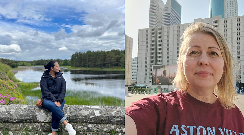 Right: Ivanova Galitsina, and left: Sarah Daud, both who continued with their plans to Europe, this year. 