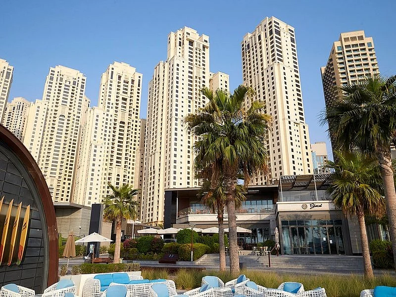 Stock JBR Jumeirah beach residence Dubai property
