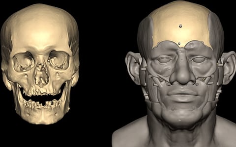 A facial reconstruction was made using a 3D scan of the Egyptian man's skull. 