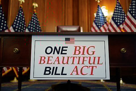 "One Big Beautiful Bill Act":  It combines deep tax cuts, immigration crackdowns, military expansions, and sweeping reductions to social welfare programs. 