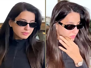 Nora Fatehi seen crying at Mumbai airport, sparking concern over possible family loss