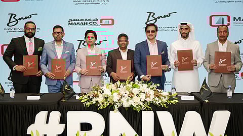 
BNW Developments and Masah Group announce a billion-dirham partnership to deliver Aqua Arc on Al Marjan Island 