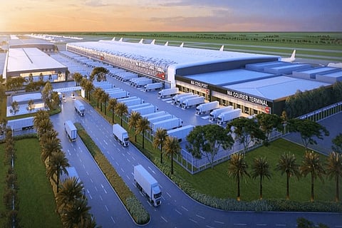 An artist's view of the Noida International Airport. Authorities announced plans to open for domestic and cargo flights on September 15, with international flights set to start from November 25, 2025.