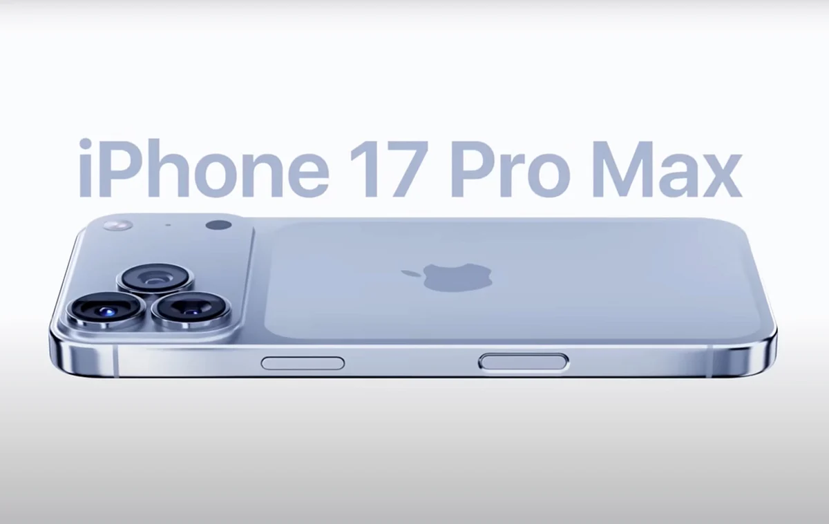 The premium iPhone 17 (Pro and Pro Max) are rumoured to have an exclusive vapor chamber cooling mechanism to enhance efficiency. Photo shows the "final design" of the iPhone 17 Pro Max, as claimed by YouTuber Matt Talks Tech.
 