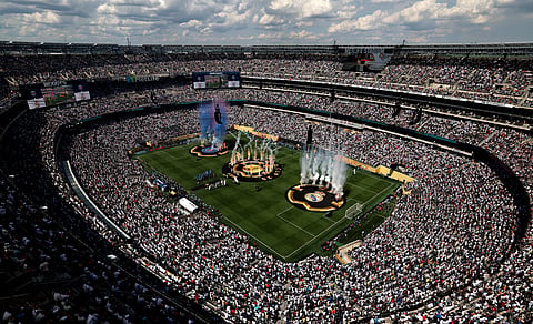 General view inside the stadium prior to the FIFA Club World Cup 2025 semi-final match between Paris Saint-Germain and Real Madrid CF at MetLife Stadium on July 09, 2025 in East Rutherford, New Jersey.