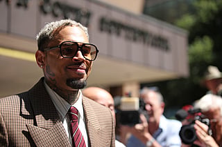 US rapper Chris Brown leaves Southwark Crown Court in London on July 11, 2025, after pleading not guilty to a charge of occasioning actual bodily harm during an alleged London nightclub brawl in 2023.